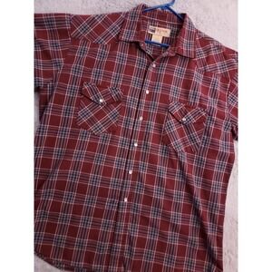 Vintage Big Mac Shirt Mens Extra Large Pearl Snap Western Midweight Work Wear XL